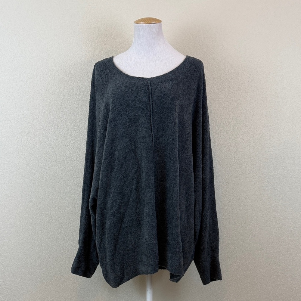 Barefoot Dreams Cozychic Lite Gray Women's Sweater Size 3x